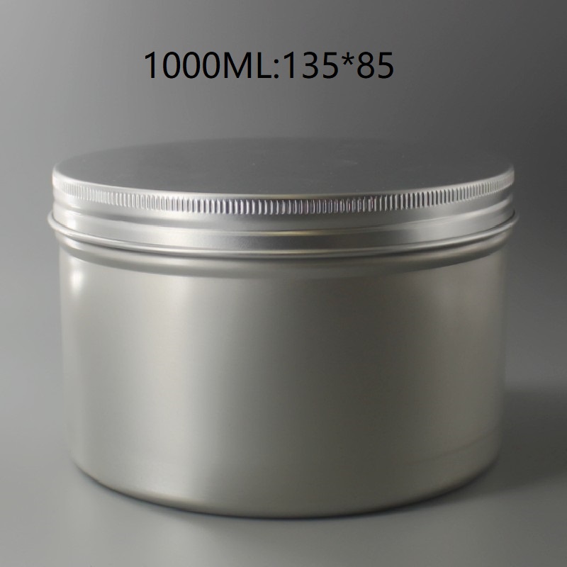 50ml至1000ml高筒螺纹圆形铝盒分装茶叶粉末干果密封铝罐铝瓶 - 图1