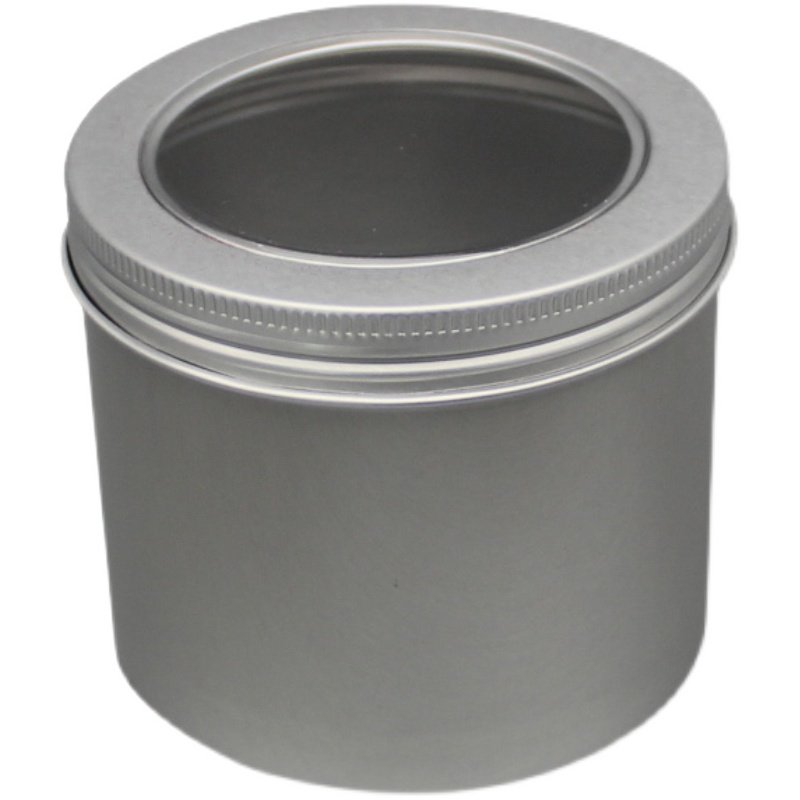 15克-1000克螺纹圆形开窗透明软塑天窗铝盒分装玩具礼品包装铝罐,淘宝优惠券,粉丝福利购,淘宝优惠卷