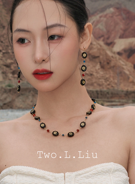 Two.L.Liu文艺复兴捷克珠锁骨链