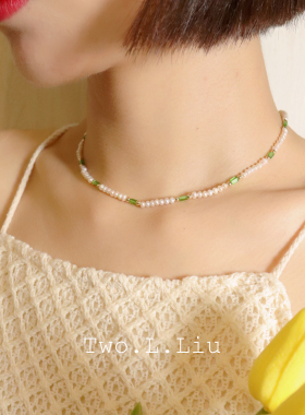 小米粒珍珠气质个性女项链锁骨链