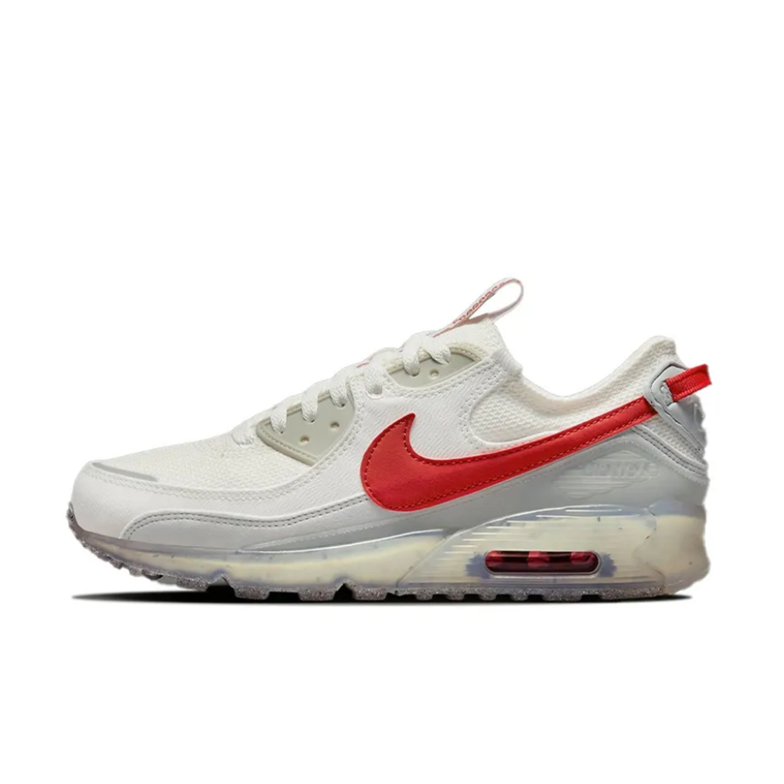 Nike Air Max 90经典百搭防滑舒适白红复古低帮跑步鞋 DQ3987-100