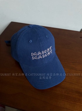 CAT TOURIST 2026新高品质蓝色显白字母刺绣棒球帽子男女鸭舌帽子