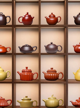 宋代美学茶室茶壶茶叶罐装饰摆件