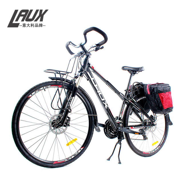 Long -distance station wagon bicycle aluminum alloy oil pressure double disc brake road bicycle cycling butterfly handle