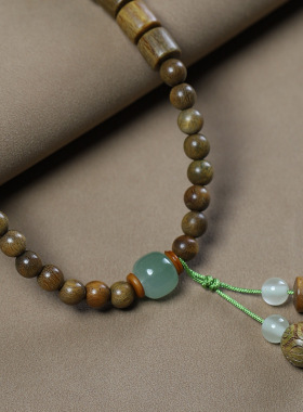 复古绿檀手链女森系学生情