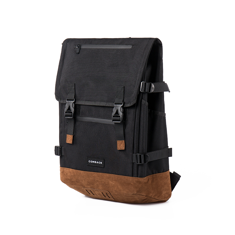 COMBACK男士休闲翻盖双肩包 时尚情侣学生背包运动女士双肩包潮 - 图0
