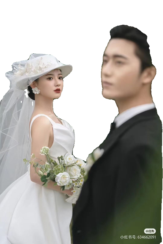 原创蕾丝山茶花朵复古汉洋折衷礼帽新娘结婚写真跟妆礼服造型帽子 - 图2