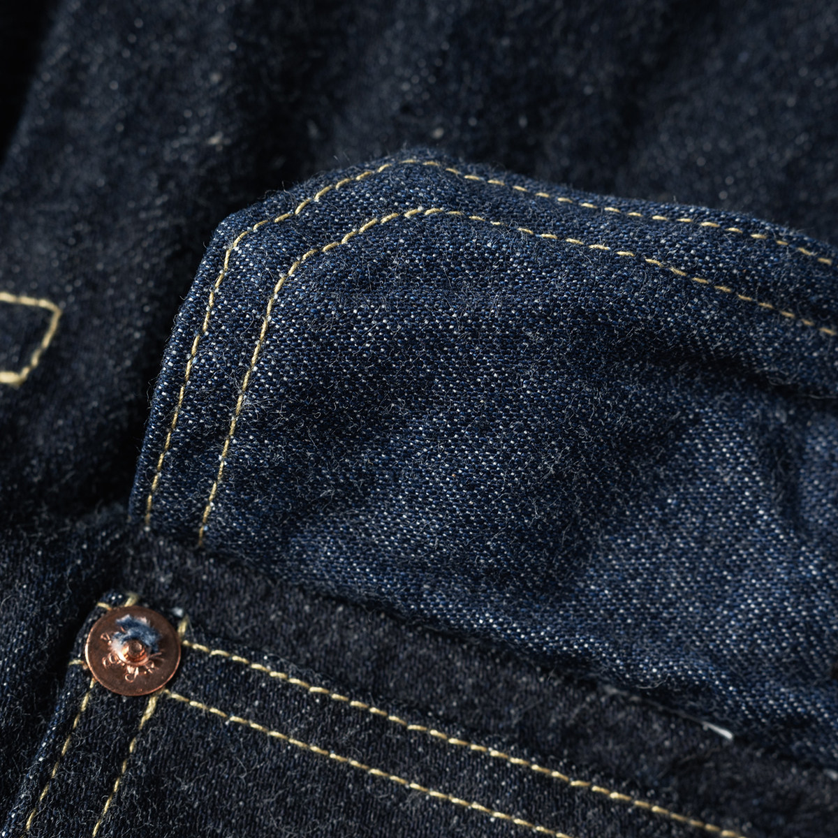 恶犬BRONSON 46806XX海军福利社单口袋原色丹宁夹克1st赤耳牛仔衣,淘宝优惠券,粉丝福利购,淘宝优惠卷