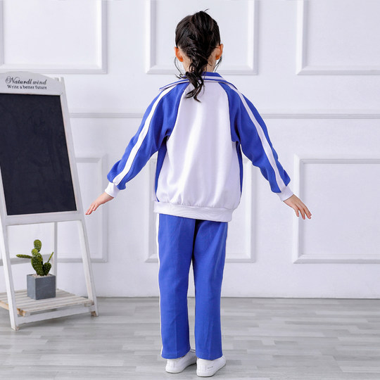 深圳校服统一小学生秋冬装运动服男女套装外套长袖长裤加厚空气层