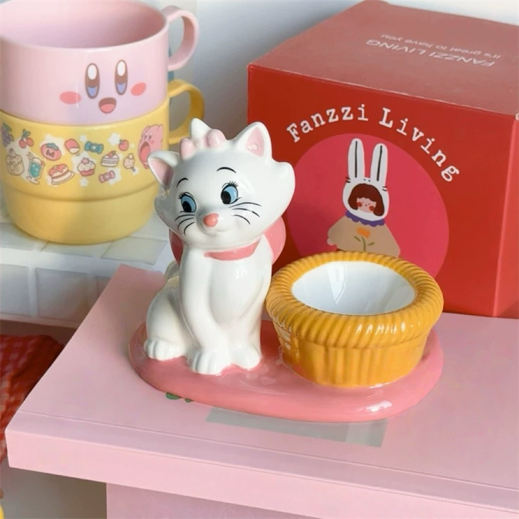 出口外貌玛丽猫鸡蛋拖陶瓷手工手绘可爱卡通摆件客厅电视柜装饰品,淘宝优惠券,粉丝福利购,淘宝优惠卷