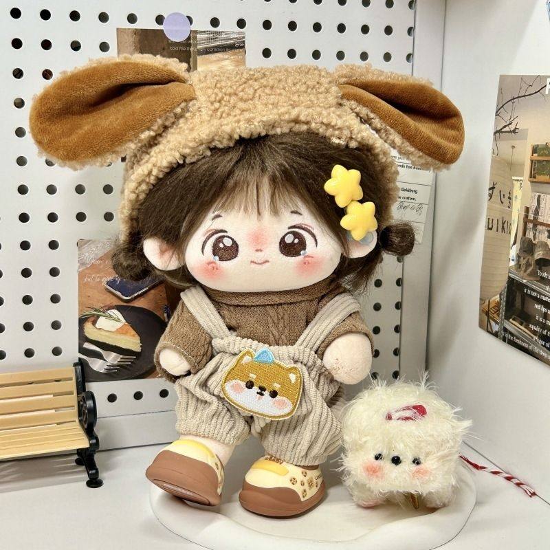 20cm娃衣棉花娃娃柴犬背带裤套装可爱无属性现货换装公仔玩偶,淘宝优惠券,粉丝福利购,淘宝优惠卷