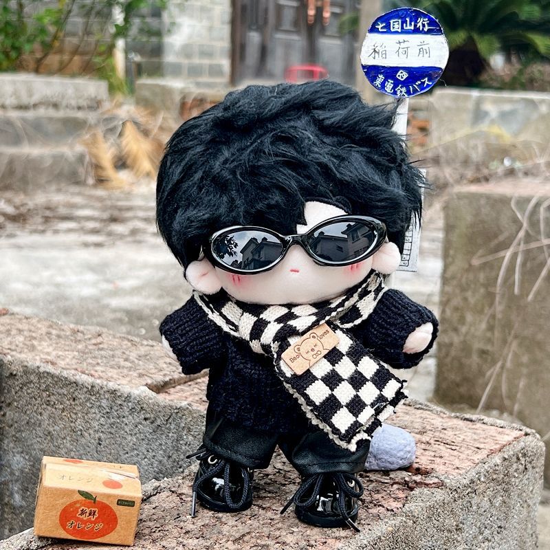 正品棉花娃娃娃衣20cm厘米男娃潮男酷帅男友毛衣墨镜套装替换 - 图3