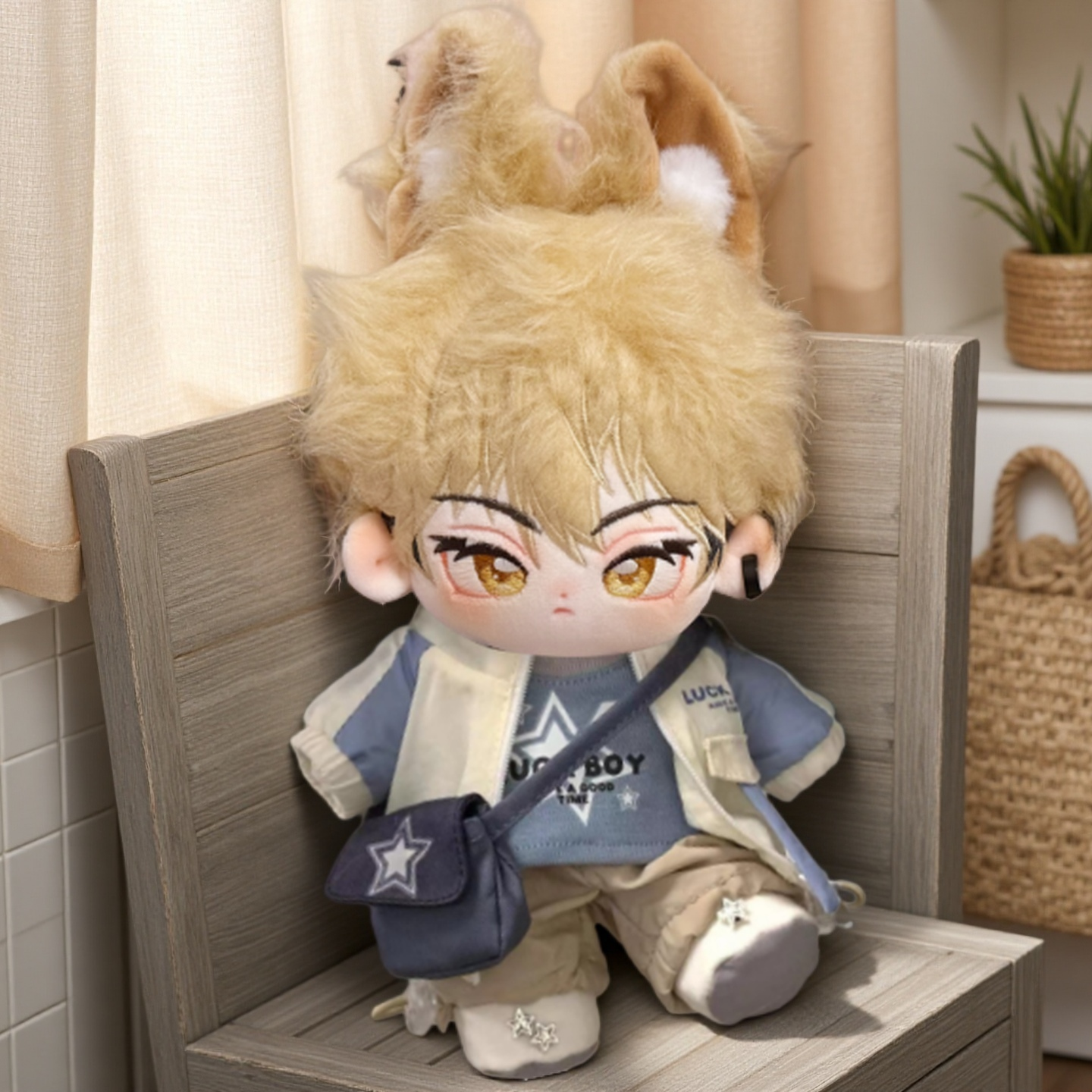 时光代理人夏斐属性20cm棉花娃娃同人周边帅气高颜值毛绒玩偶礼物 - 图1