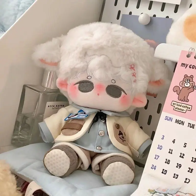 20cm棉花娃娃衣服日常可爱帅酷套装娃衣无属性玩偶替换装猫屿末蓝 - 图1