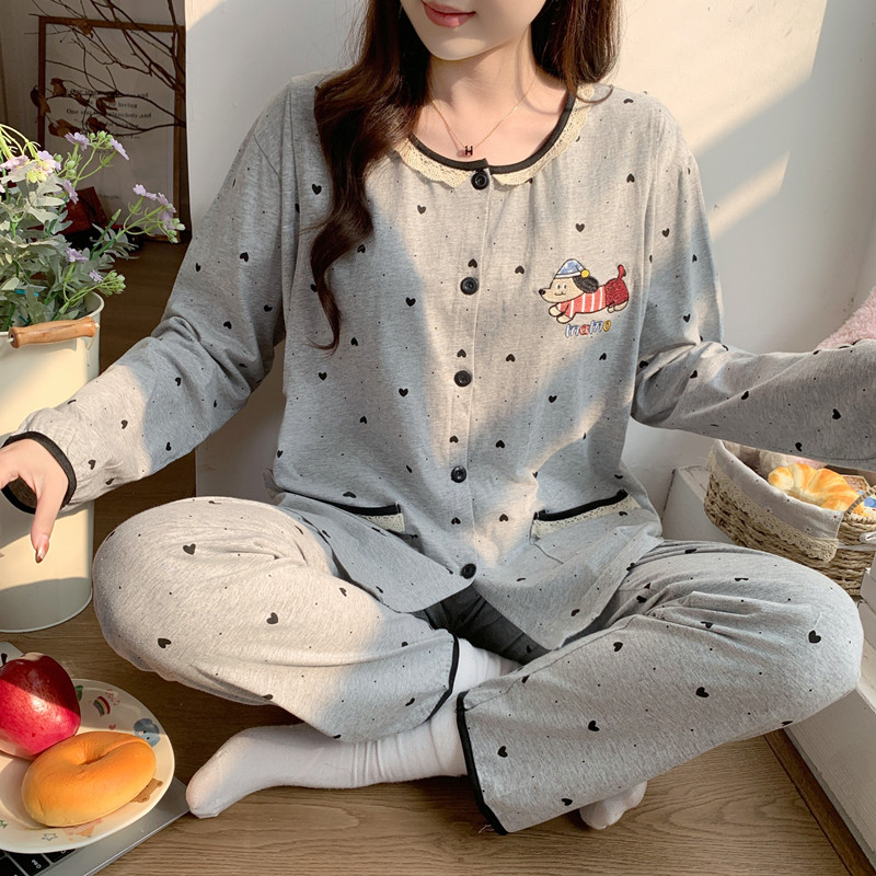 带胸垫月子服春秋纯棉产后孕妇哺乳睡衣夏季薄款产妇待产家居服,淘宝优惠券,粉丝福利购,淘宝优惠卷