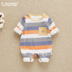 Trẻ sơ sinh mùa xuân và mùa thu nam quần áo trẻ em một mảnh cotton lưới màu đỏ dễ thương romper trẻ em mùa thu quần áo dài tay - Áo liền quần bodysuit cho bé sơ sinh Áo liền quần
