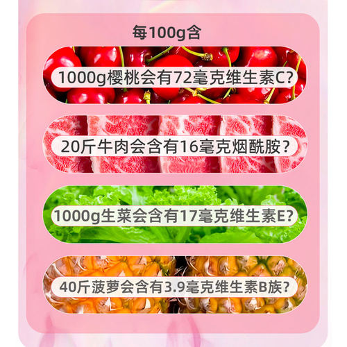 仁养品维生素C维生素E烟酰胺咀嚼片女性烟酸雨生红球藻虾青素VCVE - 图2