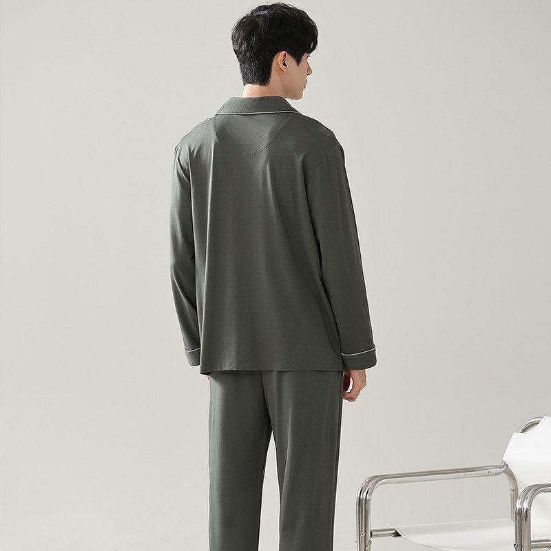 侘町2025新款春季款纯棉长袖长裤睡衣套装男款舒适休闲家居服套装,淘宝优惠券,粉丝福利购,淘宝优惠卷
