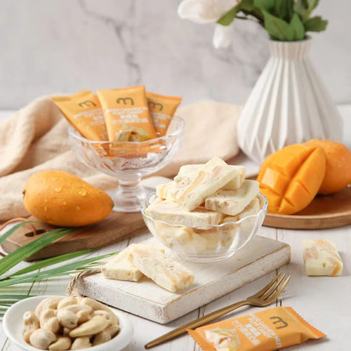 麦德龙麦臻选芒芒腰果奶糕400g袋装零食芒果味坚果奶糖独立装 - 图1