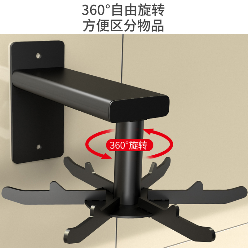 吉百居家居旗舰店厨房置物架免打孔可旋转挂钩挂架锅铲勺子厨具用品大全壁挂式神器0
