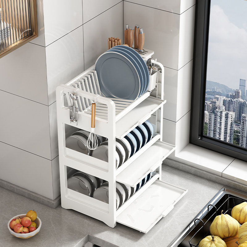 碗盘收纳架厨房碗碟置物架台面碗筷砧板架厨房多功能沥水架收纳盒,淘宝优惠券,粉丝福利购,淘宝优惠卷