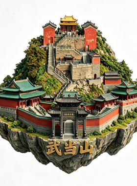 【武当山冰箱贴】湖北名山国风山岳旅游打卡纪念品文创磁贴摆件潮