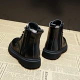 Martens, зимние утепленные удерживающие тепло короткие сапоги для мальчиков в английском стиле, детские ботинки, из натуральной кожи, коллекция 2021