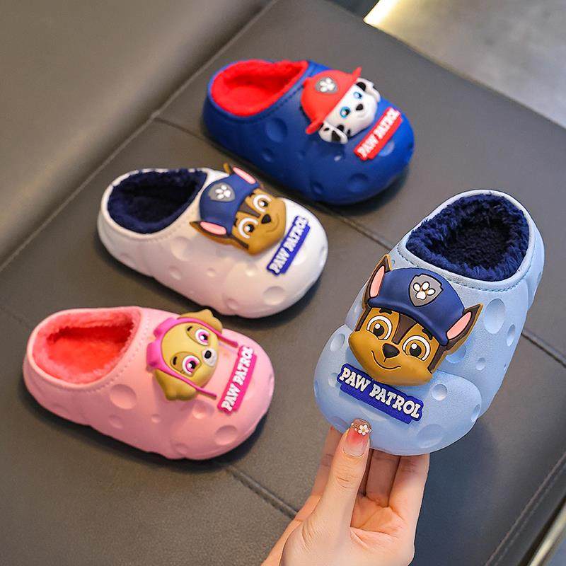 汪汪队儿童拖鞋男童秋冬季新款男孩室内保暖加绒外穿防水包跟棉鞋,淘宝优惠券,粉丝福利购,淘宝优惠卷