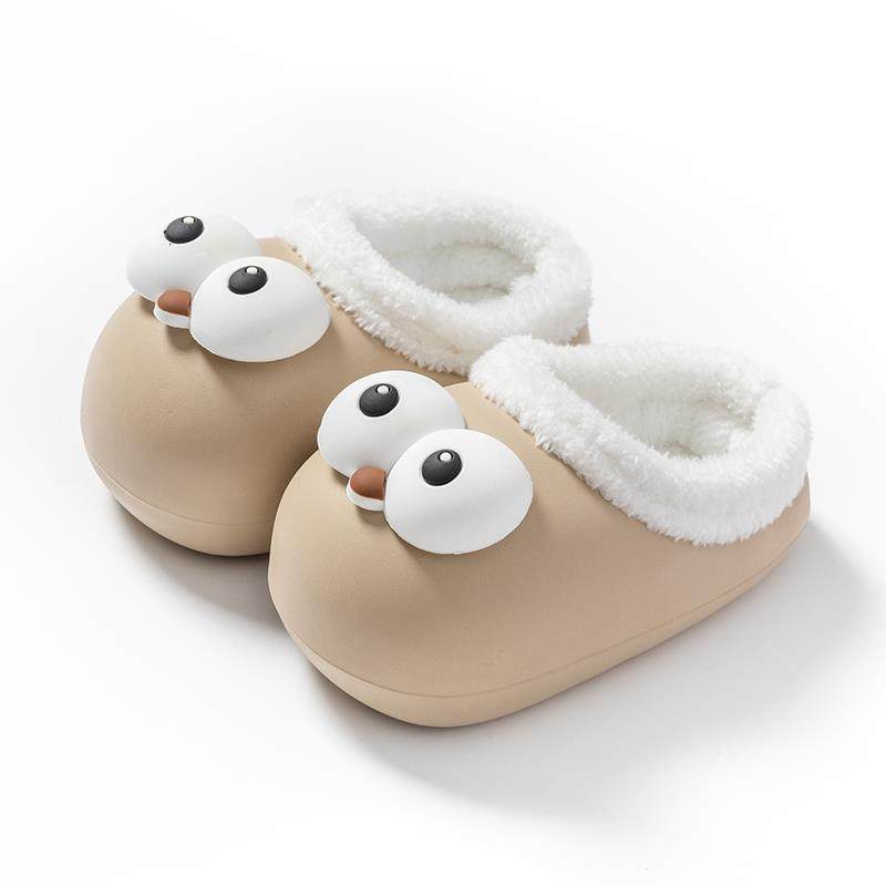 大眼儿童棉拖鞋女童2025秋冬季宝宝拖鞋男童防滑室内居家卡通棉鞋,淘宝优惠券,粉丝福利购,淘宝优惠卷