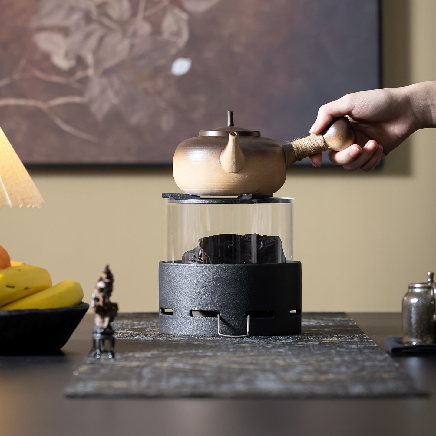 月隐观火碳炉煮茶炉炭火加热透明观火煮茶器家用烧水壶茶具套装,淘宝优惠券,粉丝福利购,淘宝优惠卷