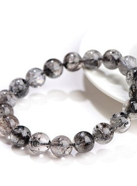 久雅水晶 闪灵钻圆珠手链 闪灵幸运石圆珠手串 厂家直销