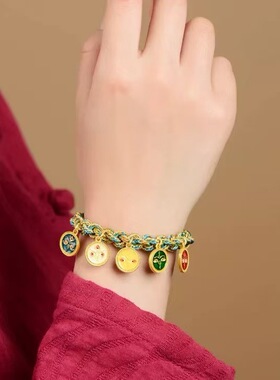 新款藏式挂件 藏式手绳 高级感精致国潮复古情侣款藏式唐卡链绳in