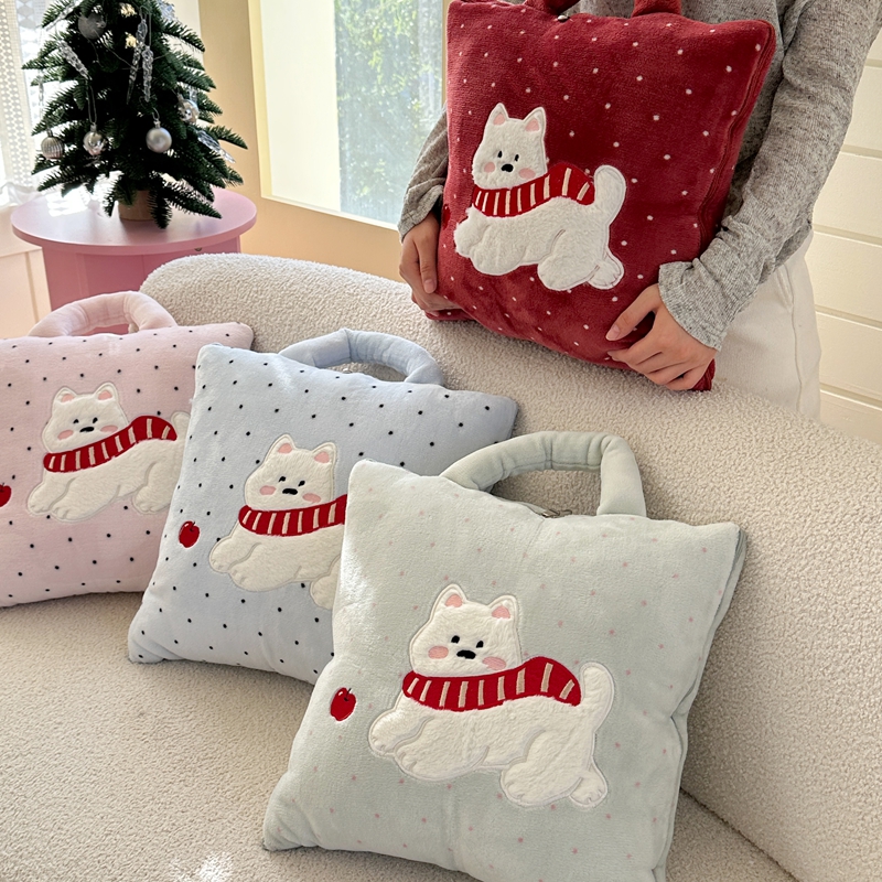 2025新款可爱抱枕被子两用办公室秋冬午睡毯子沙发抱枕毯子二合一 - 图2