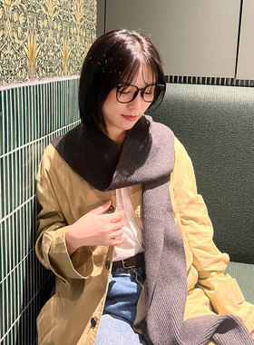 【特价清仓】casselini秋冬户外时髦保暖防寒罗纹针织连帽围巾女