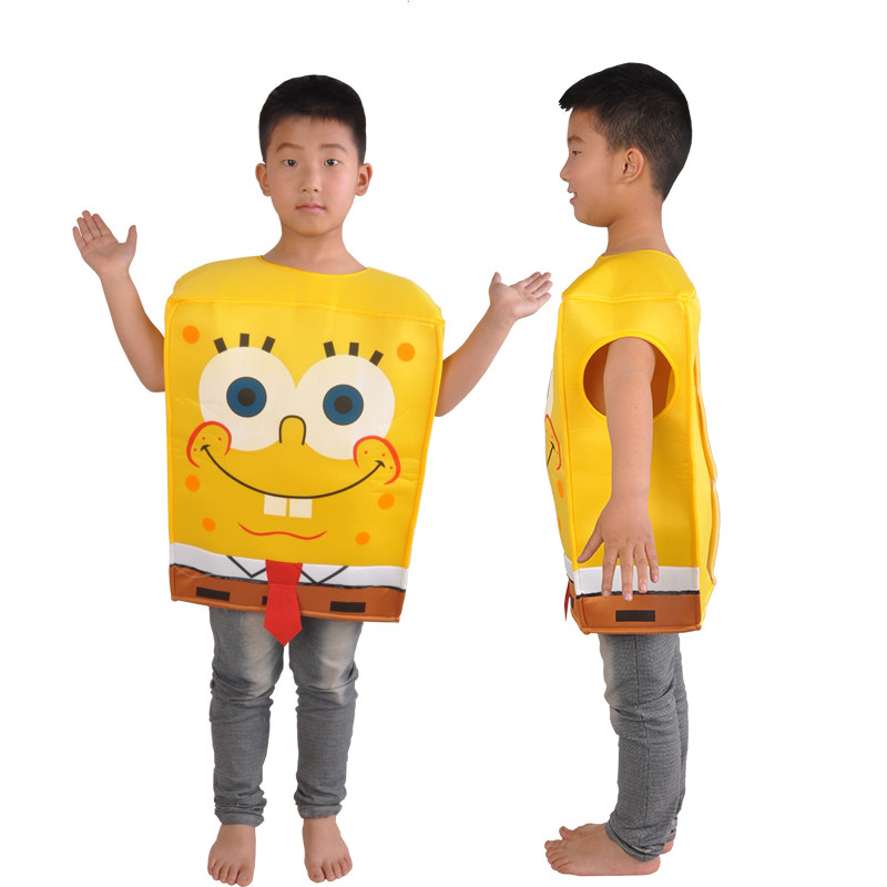 儿童海绵宝宝演出服幼儿园亲子时装走秀成人卡通动漫舞台表演衣服,淘宝优惠券,粉丝福利购,淘宝优惠卷