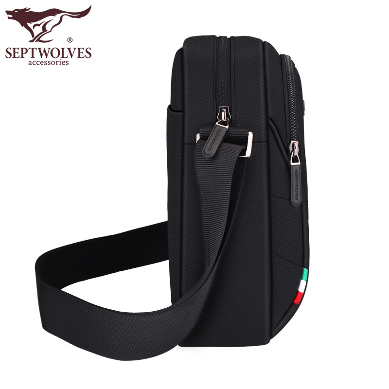 正品七匹狼男牛津帆布包休闲单肩包 七匹狼在途男士包袋