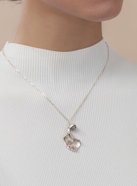 emphasis艾斐诗「融丝黑钻石项链