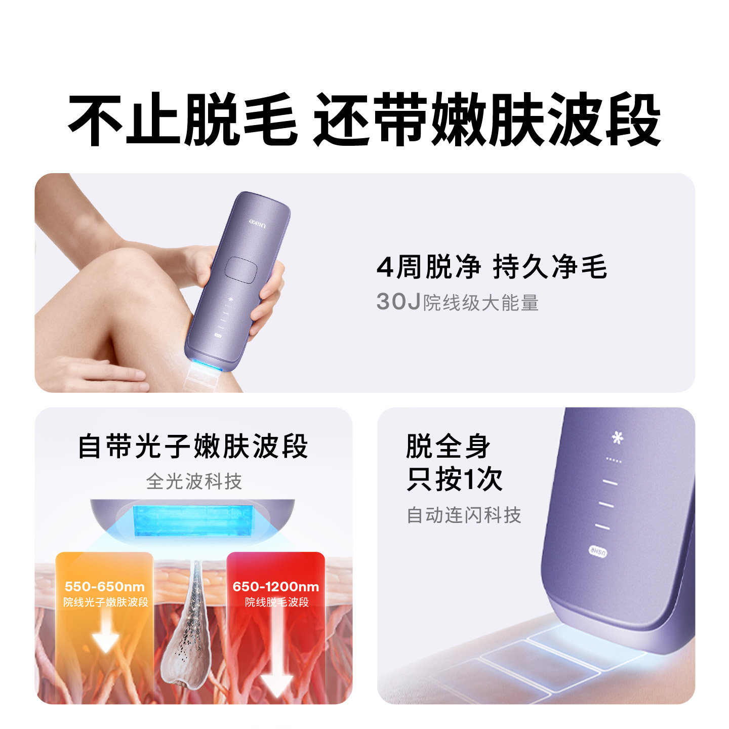 【七夕直降】Ulike蓝宝石冰点脱毛仪air3家用全身剃毛学生党专用
