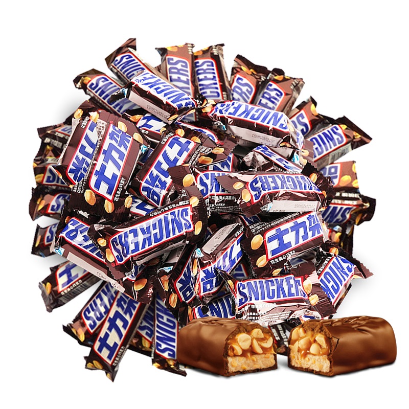 德芙士力架巧克力散称1000g花生夹心果仁巧克力散装全家桶糖果