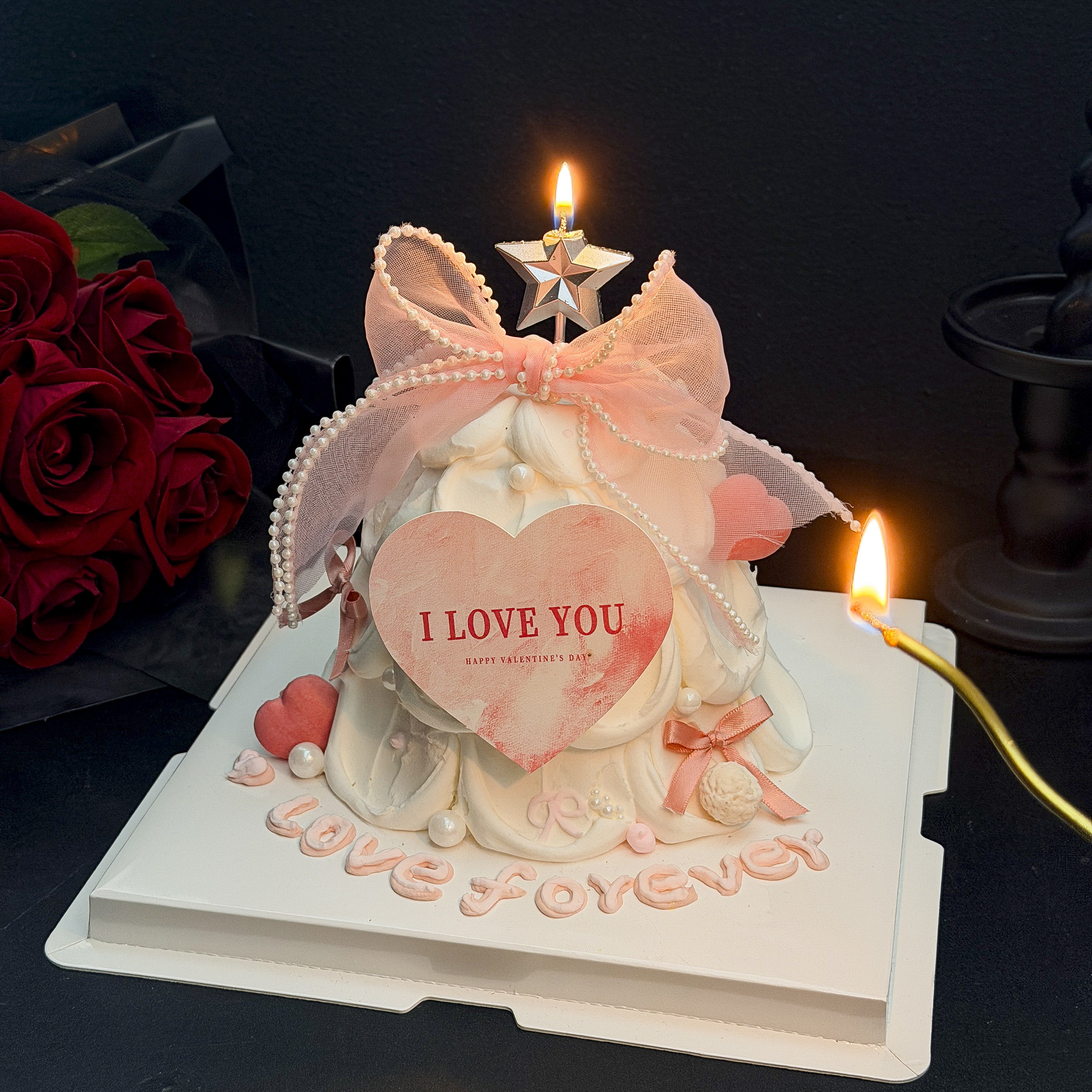 新款情人节蛋糕装饰214七夕520鱼尾丝带五角星蜡烛爱心卡片插件,淘宝优惠券,粉丝福利购,淘宝优惠卷