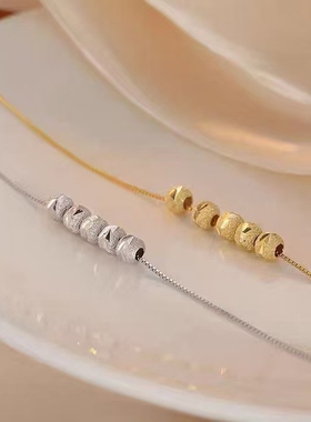 五福临门转运珠轻奢锁骨链女款