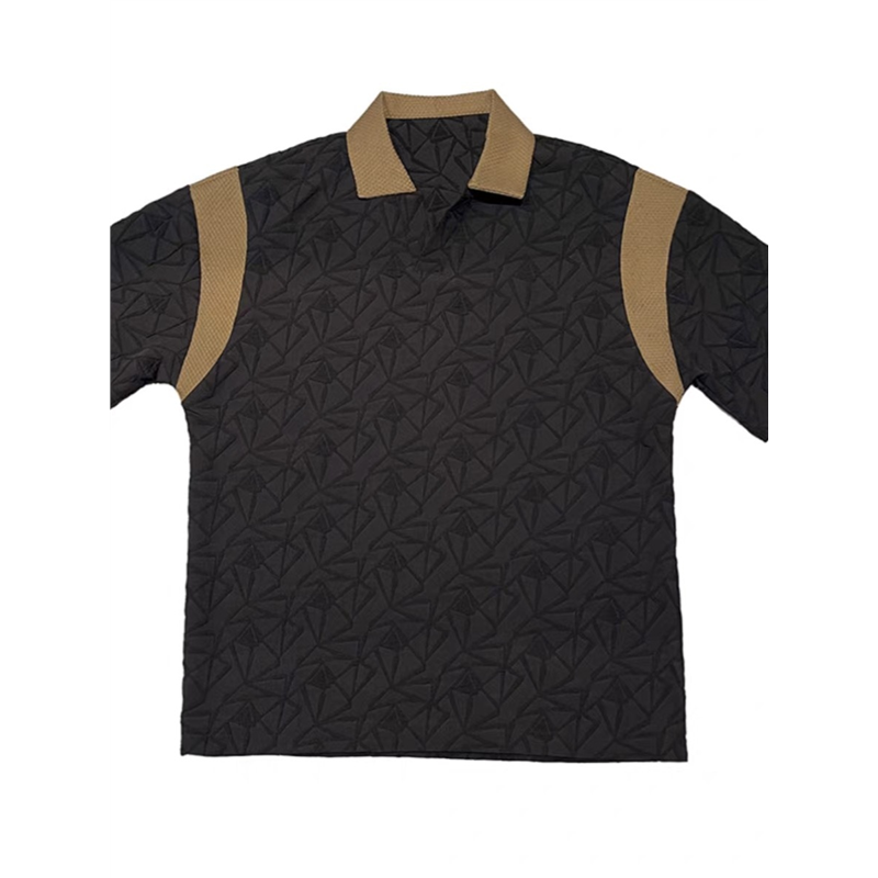 翻领痞帅polo男款短袖薄款衫潮牌半袖男士v撞色上衣夏季高级感T恤 - 图3