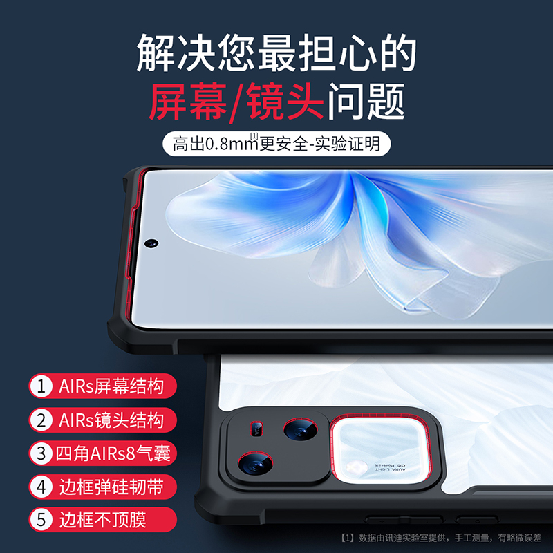 讯迪适用vivos18pro手机壳新款vivo气囊防摔s18pro镜头全包vivos17透明保护套s16pro简约高级感s16e外壳por女 - 图1