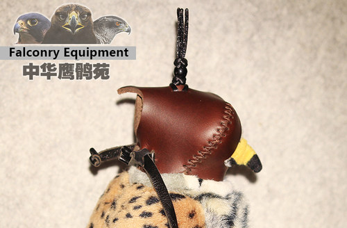 鹰具帽子眼罩训鹰头套头盔鹰猎鹰纯牛皮老鹰遮光罩训鹰用品鹰鹘苑 - 图2