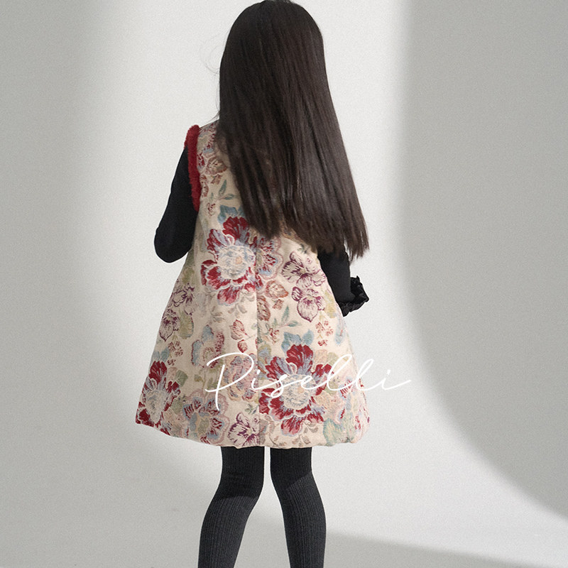 【平安喜乐】PISELLI史豌豆女童2026新年复古新中式小女孩旗袍裙,淘宝优惠券,粉丝福利购,淘宝优惠卷