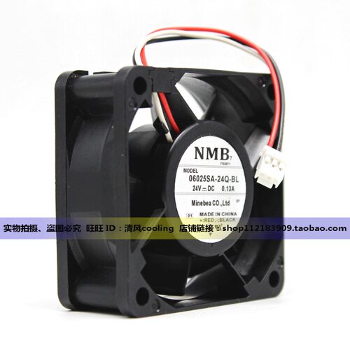 原装 正品NMB 06025SA-24Q-BL 6025 6厘米 24V 0.13A 3线散热风扇 - 图0