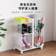 Movable sports equipment storage rack Tiebang