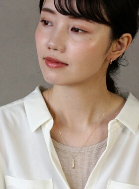 日本代购直邮 Ginza Rim 18K黄金子弹头吊坠 简约时尚项链 锁骨链