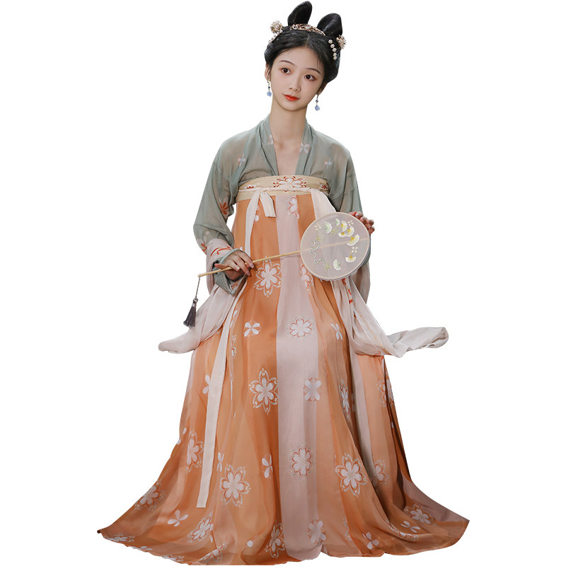 墨莉原创女【花琅】唐制对襟齐胸汉服 墨莉汉服