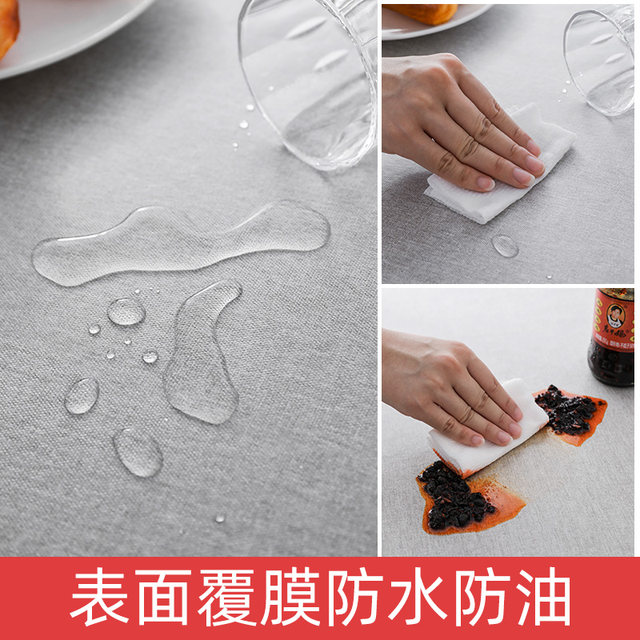 Tablecloth desk student fabric solid color simple modern